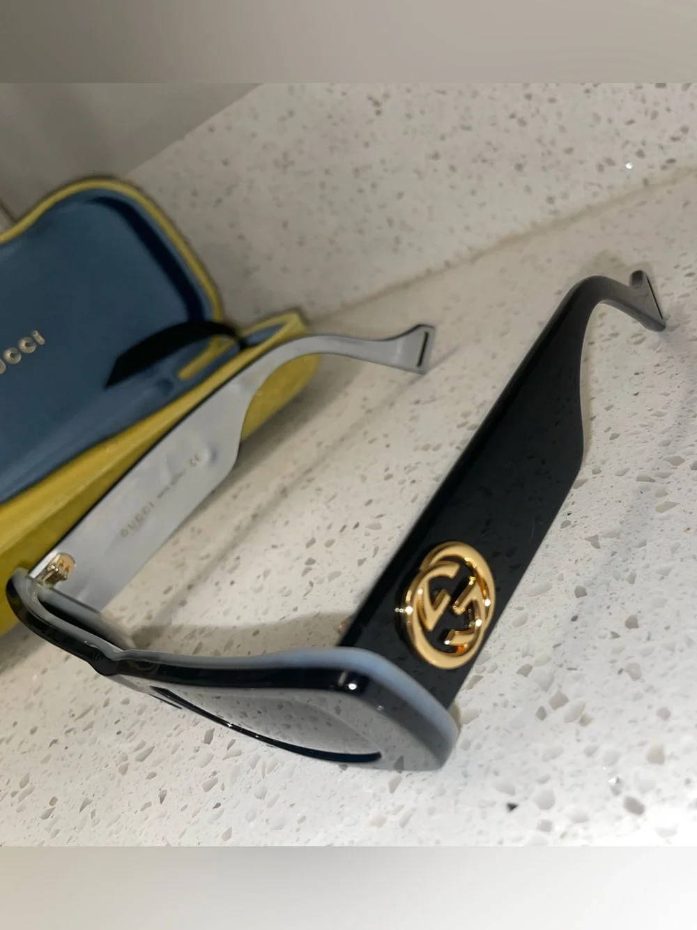 Gucci Black Sunglasses with Gold GG